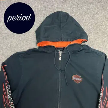 P2754 HARLEYDAVIDSON 파이어 프레임 지퍼 후드티