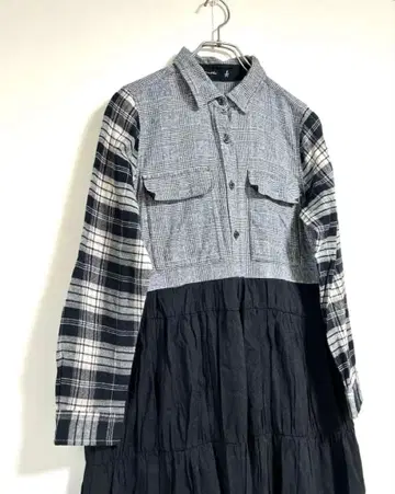 REMAKE 리메이크 원피스 체크 캉캉 스커트