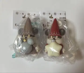 디즈니 크리스마스 2025 캡슐 토이 릴린린 빨간색 베이지