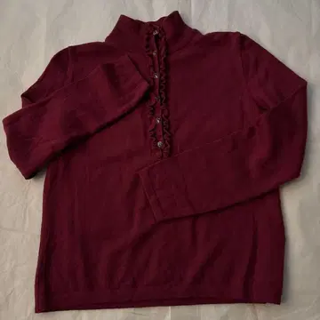 리플렉트 울 100% 프릴 하이넥 스웨터 새상품급