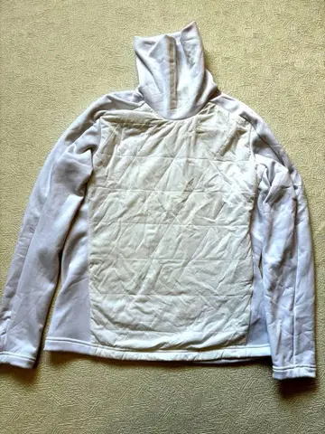 adidas 터틀 긴팔 셔츠 화이트 퀼팅 방풍