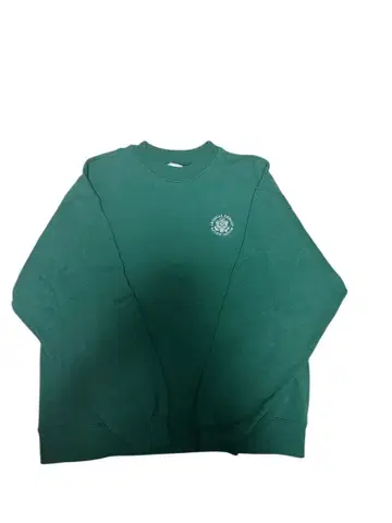 새상품급 로고 크루넥 트레이닝복 L 사이즈 그린 구제 의류 맨투맨 코튼