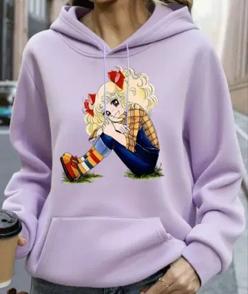 캔디캔디 후드티 바이올렛 xxl