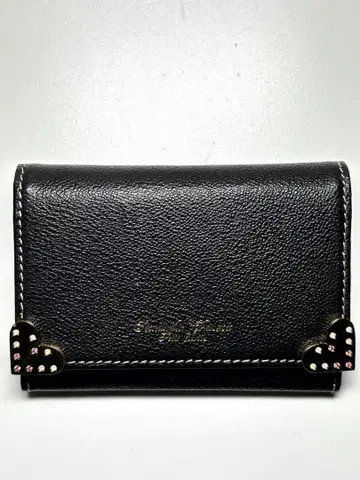 사만다 타바사 / 하트 장식 블랙 카드 케이스 코인 수납 정기권 수납