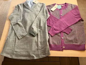 속기모 튜닉과 가디건 하이넥 3종 세트 (M)