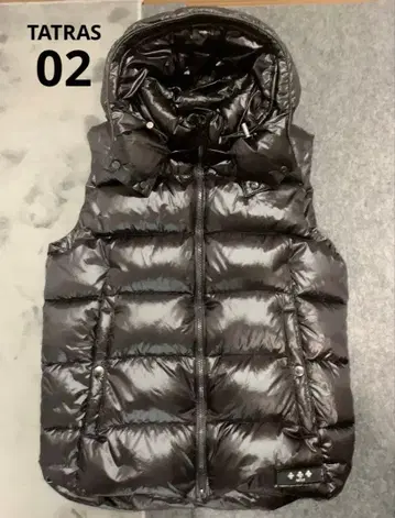 [ 새상품급 ] TATRAS 타트라스 다운 베스트 후드 탈부착 블랙 02