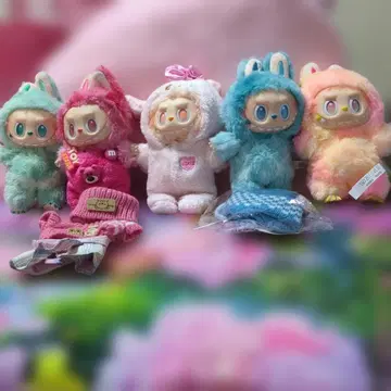 주말 한정판 초특가 정품 미사용 새상품 라부부 코스튬 봉제 인형 세트