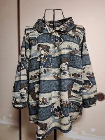 기모노 리메이크 155 둥근 카라 튜닉 다이묘 행렬