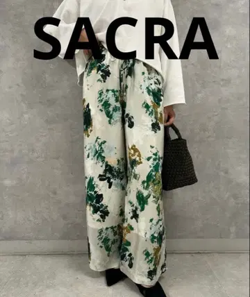 [ 택 포함 미사용 ] SACRA BLURRED 플로라 팬츠 사이즈 38