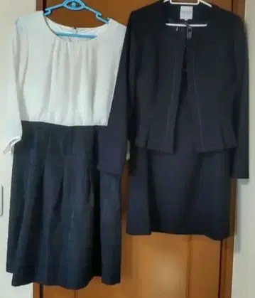 아오야마 ANCHOR WOMAN 스커트 셋업 네이비/화이트