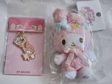 산리오 한국 한정판 마이멜로디 호텔 플로리아 봉제 인형 스트랩