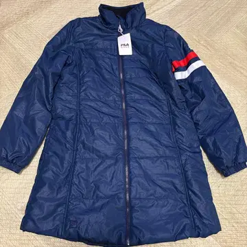 미사용 새상품 FILA 골프 네이비 충전솜 롱 자켓 L 사이즈