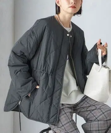 새상품 SHIPS 퀼팅 사이드 지퍼 블루종 L 사이즈