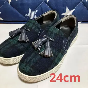 [ Fin ] 슬립온 태슬 포함 그린 x 네이비 사이즈 L