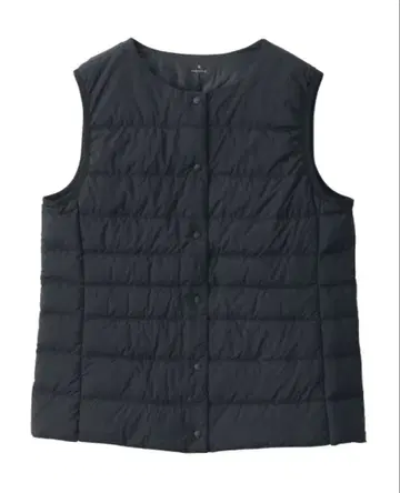 무인양품 경량 다운 노카라 베스트 블랙 L 다운 베스트 새상품