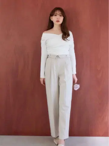 herlipto 하이 웨이스트 턱 트라우저