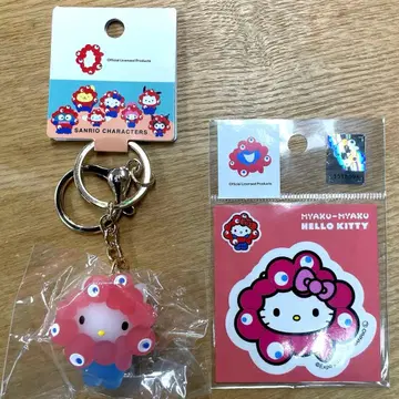 산리오 미야쿠미야쿠 키티 클리어 컬러 키링 스티커