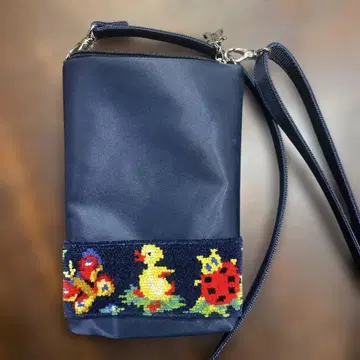 페이러 미니백 네이비 하이 패턴 숄더