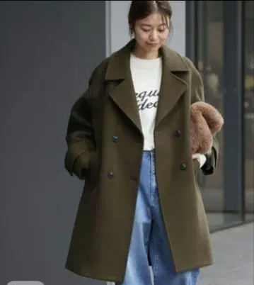 퓨어 라무 롱 코쿤 코트 택 포함 새상품