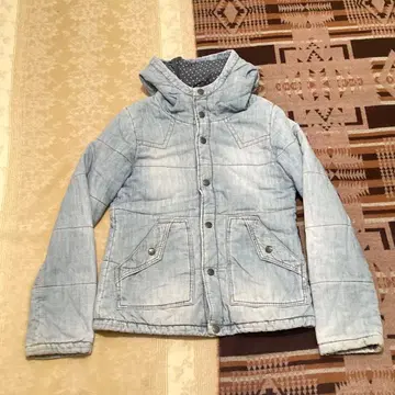 후드 부착 데님 복슬복슬 자켓