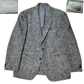 레어 링자켓제 홈스펀 트위드 자켓 M