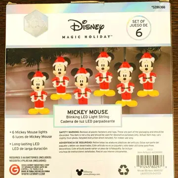미키마우스 LED 라이트 6개 세트