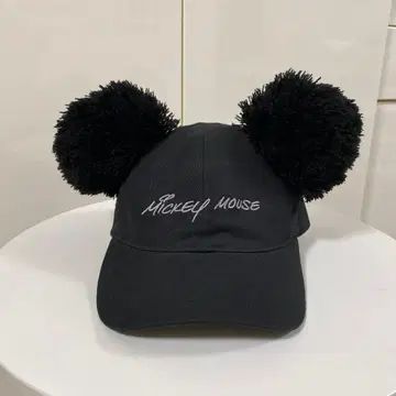 [디즈니랜드 공식] 미키 폼폼 캡 블랙