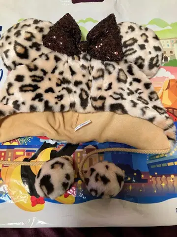 디즈니 미니 레오파드 무늬 팬캡 레오파드