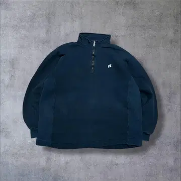 [ RUSSELL ] 러셀 ATHLETIC 하프 지퍼 맨투맨 네이비 L