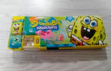 미사용 새상품 스펀지밥 필통 펜 케이스 연필깎이
