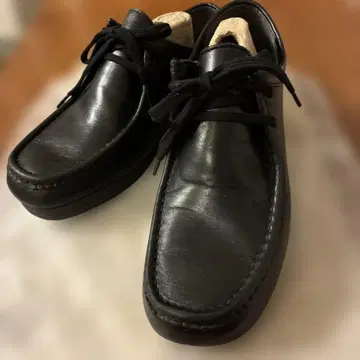 GU 블랙 모카신 레이스업 새상품급