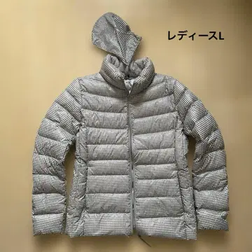 새상품급 유니클로 울트라 라이트 다운 여성용 L 체크 무늬