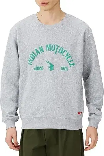 새상품 인디언 모토사이클 그레이 맨투맨 트레이닝복 XL