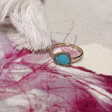 ARTIDA OUD 터콰이즈 파베 다이아몬드 반지