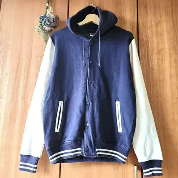 인기 [ EAMS 빔즈 ] 후드 맨투맨 바시티 자켓 네이비