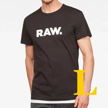 G-STAR RAW 지스타 로고T셔츠 크루넥 블랙 L