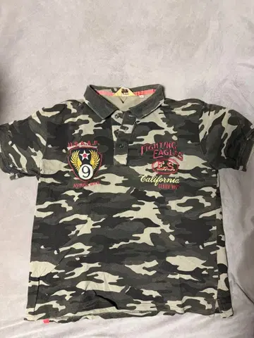 AVIREX 카모플라쥬 피케 셔츠