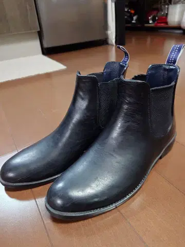 블랙 사이드 고어 부츠 가죽