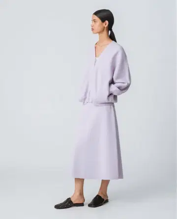 ebure 에부르 더블 페이스 코튼 레이온 니트 스커트