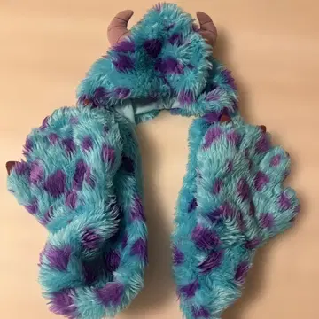 디즈니 몬스터 주식회사 샐리 팬캡 머플러 장갑 포함