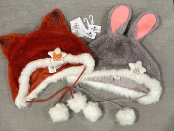 상하이 디즈니 주토피아 닉 주디 귀도리 모자 세트