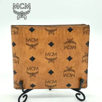 MCM 비세토스 가죽 접이식 지갑 브라운