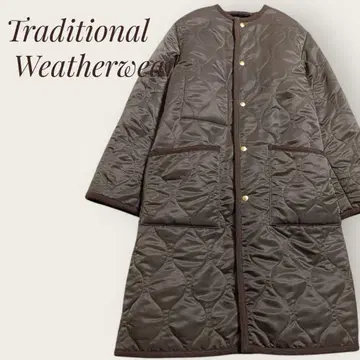 트래디셔널 웨더웨어 노카라 퀼팅 코트 34