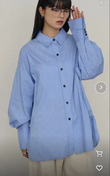 [ NOGLE ] 오버 스트라이프 셔츠