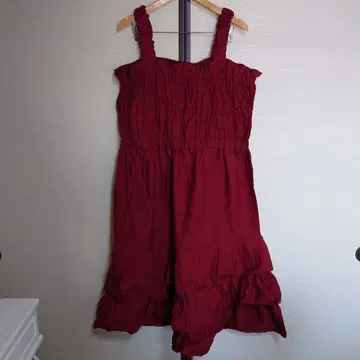 핸드메이드 원피스 5L 빨간색 여성용 빅 사이즈