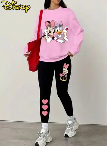 Disney 미니 마우스 맨투맨 셋업 3L