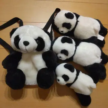 팬더 백팩형 봉제 인형 세트