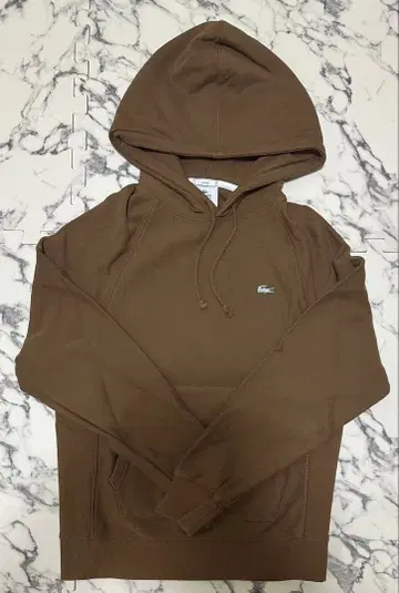 라코스테 브라운 후드티