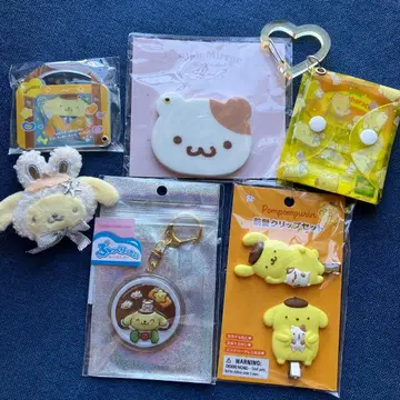 폼폼푸딩 묶음 판매 아크릴 키링 앞머리 클립