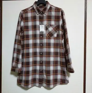 크로커다일 튜닉 블라우스 M 여성용 체크 무늬 택 포함 새상품